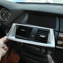 Car ABS Matte Chrome Silver Navigation Decoration Frame Trim for BMW X5 E70 2008-2013 Year Modle Accessories 2024 - buy cheap