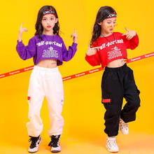 Camiseta corta de Hip Hop para niña, de 2 piezas pantalones Cargo, ropa deportiva japonesa coreana para adolescentes, 4, 5, 6, 7, 8, 9, 10, 11, 12, 13, 14, 15, 16 2024 - compra barato