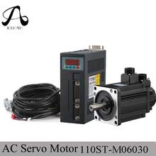 Servomotor de CA de 1,8kw de alta calidad, 110ST-M06030 6N.M 3000, Motor de corriente alterna RPM, servocontrolador combinado + Cable de 3M, kits de Motor completos 2024 - compra barato