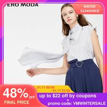 Vero Moda Women's Stripe Spliced Neckline Ribbon Sleeveless Thin Blouse Chiffon Tops | 319241501 2024 - buy cheap