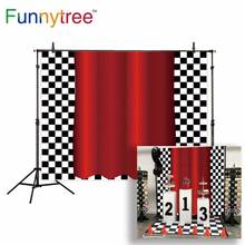 Funnytree-telón de fondo de cumpleaños para estudio fotográfico, cortina roja, fondo deportivo de coche de carreras, telón de fondo de foto que, accesorios de Banner 2024 - compra barato