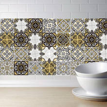 Retro Arab Style Tiles Sticker Waterproof Selfadhesive Wallpaper Furniture Bathroom Tile Sticker Waist Line DIY Wall Decals PVC 2024 - buy cheap