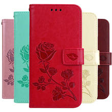 Flor rosa carteira caso da aleta para o iphone 11 pro x xr xs max se macio tpu livro capa de couro para iphone 8 7 6 s plus 5 5S se capa 2024 - compre barato