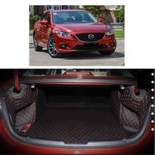 for Leather Car Trunk Mat Cargo Liner for Mazda6 2013 2014 2015 2016 2017 2018 2019 Rug Carpet Interior Accessories 2024 - buy cheap