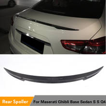 Спойлер для заднего багажника автомобиля для Maserati ghioli Base Sedan S Q4 2014-2020, спойлер для заднего багажника из углеродного волокна, крышка багажника 2024 - купить недорого
