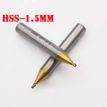 HSS 1.5mm 4F Milling Cutter Guide  End Mill  Titanium plated Twist Drill  for Key Cutting Machine Guide Pins 2024 - buy cheap