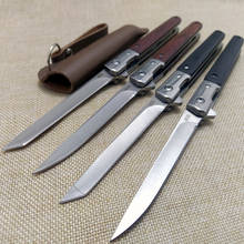 Hot Folding Knife M390 Sandalwood Ebony Upgrade Fold Knives Camping Hunting Slicing Fruit Knife Outdoor EDC Tool With Holster 2024 - buy cheap