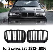 Front Replacement Kidney Grille Grill Compatible for BMW E36 325I 320I 318Is 1992-1996 Double Slat Sport Style Matte Black 2024 - buy cheap