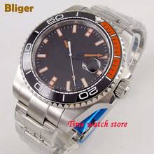 Solid 43mm automatic watch men waterproof steel bracelet black dial Luminous Ceramic Bezel sapphire japan wrist 172 2024 - buy cheap