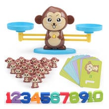 Juguete de matemáticas Montessori para niños, juguete educativo de guardería, mono, cachorro, juego de equilibrio, juguetes de aprendizaje para bebés, regalo 2024 - compra barato