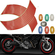 16Pcs Universal Waterproof Motorcycle Wheel Rim Reflective Stickers Moto Auto Decal For Suzuki vz 800 DL1000 DL650 dl 1000 650 2024 - buy cheap