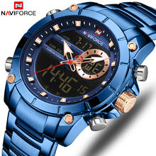 Naviforce relógio esportivo masculino, relógio de pulso impermeável de quartzo com data para homens, relógio de marca superior e luxuoso para esporte 2024 - compre barato