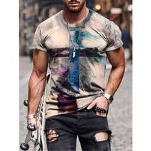 Men's Cross Printed T-Shirts O Neck Pullover Short Sleeve Fit Male For Casual Loose Plus Size Slim Tops Tee Shirt Streetwear 2024 - buy cheap