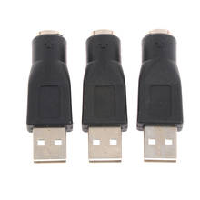 Convertidor de adaptador de puerto macho a USB hembra PS2, 3 unidades, ratón 2024 - compra barato