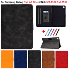 Capa carteira fina para tablet samsung galaxy, capa dobrável para tablet samsung galaxy tab a7 10.4 2020 com cobertura de 10.4 "pu e suporte para tab a7 a 7 2024 - compre barato