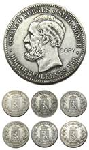 Norway 2 Kroner A set of(1878-1902) 6pcs Silver-Plated Coin COPY 2024 - buy cheap