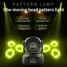 Luz Led con cabezal móvil 4 en 1 para iluminación de escenario, foco con patrones de 90W, DMX512, para DJ, discoteca, RGB 2024 - compra barato