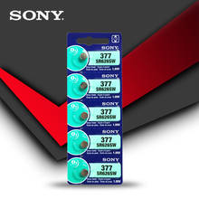 5 шт. для Sony Оригинал 377 SR626SW SR626 AG4 1,55 V оксид серебра часы батарея SR626SW 377 376 Кнопка монета ячейка Сделано в Японии 2024 - купить недорого