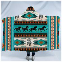 Plstar Cosmos Bear Totem/Native Indian Hooded Blanket 3D full print Wearable Blanket Adults men women style-4 2024 - buy cheap
