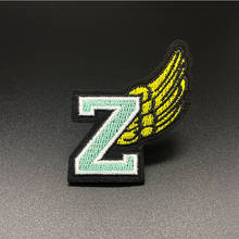 Alphabet: Z wings patch for Clothing Iron on Embroidered Sewing Applique Cute Sew On Fabric Badge DIY Apparel Accessories 2024 - buy cheap