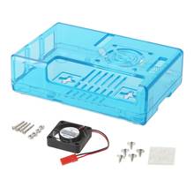 Carcasa de ABS para Raspberry Pi 2/3, carcasa transparente con ventilador de refrigeración de CPU RPI 2024 - compra barato