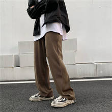 Autumn Pleated Pants Men's Fashion Retro Casual Wide-leg Pants Men Streetwear Wild Loose Korean Hip-hop Straight Trousers Mens 2024 - buy cheap