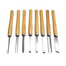 8PCs Wood Carving Knife Lathe Chisel Set Turning Tools Woodworking Gouge Skew Parting Spear 2024 - buy cheap