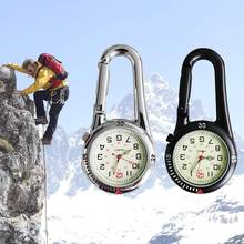 2019 New Arrival pocket watch Outdoor Mini Round Dial Arabic Numbers Quartz Analog Clip Carabiner Hook Watch pocket watch/clocks 2024 - buy cheap