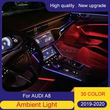 Lámpara de luz LED ambiental para coche, luces de ambiente para interior, para Audi A8 D5 2019-2020, C7/PA A6L/A7, 30/21 colores 2024 - compra barato