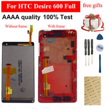 For HTC Desire 600 Full Touch Screen Digitizer Sensor Panel Glass + LCD Display Panel Monitor Screen Module Assembly Frame 2024 - buy cheap