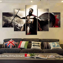 Sparta-Cuadro de Warriors Leonidas, póster de película, obra de arte, pinturas en lienzo, arte de pared HD para decoración de sala de estar, 5 uds., 300 2024 - compra barato
