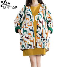 UHYTGF 2019 High Quality Women Spring Summer Camo Windbreaker Jacket Thin Female Camouflage Windbreaker Coats Hooded tops X204 2024 - buy cheap