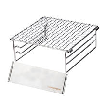 Folding Grill Rack Camping Stove BBQ Grill Rack 304 Stainless Steel Grill Rack For CampingHiking Fishing Barbecue Garden Kitchen 2024 - buy cheap