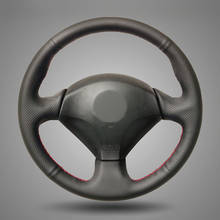 Capa de volante do carro de couro preto para honda s2000 2000-2008 civic si 2002-2004 acura rsx type-s 2005 2024 - compre barato