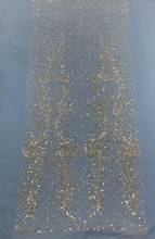 Bordado tecido de renda CiCi-18.8801 com lantejoulas nigeriano bonito tecido de renda lantejoulas para vestido de festa 2024 - compre barato
