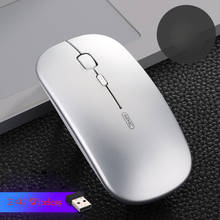 Rato sem fio rato do computador silencioso recarregável ergonômico mouse 2.4ghz usb ratos ópticos para macbook computador portátil 2024 - compre barato