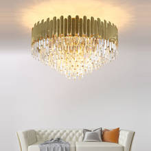LED Postmodern Stainless Steel Crystal Art Deco Chandelier Lamparas De Techo Lighting  For Foyer 2024 - buy cheap