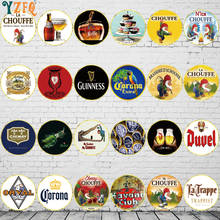 Placa de metal irregular com cerveja, placa vintage de metal para parede, café, bar, cozinha, restaurante, decoração retrô, 30cm 2024 - compre barato