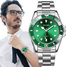 Top Brand YOLAKO Luxury Men's Watch  Clock Male Sports Watches Men Quartz Wrist Watch Stainless Steel Strap Relogio Masculino 2024 - buy cheap
