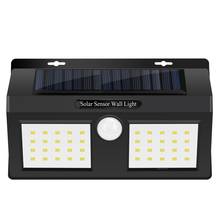 Luminária de parede com 40leds, com sensor de movimento pir, luz solar, iluminação para jardim, varanda, rua, ambiente externo 2024 - compre barato