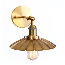 Luz LED de pared Estilo nórdico para dormitorio y sala de estar, candelabro con paraguas de hierro dorado de 24cm, Estilo Vintage, para espejo 2024 - compra barato