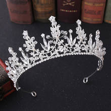 Diademas de Tiara hechas a mano para mujer, diademas de cristal de Color dorado/plateado, tocado de novia, corona de boda, accesorios para el cabello XH 2024 - compra barato