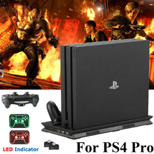 PS4 Pro Vertical Cooling Charging Stand P S4 Play Station 4 Joystick Charger Dock Station for Sony Playstation 4 Pro Games 2024 - buy cheap