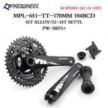 PROWHEEL Mountain Bike Sprockets 6/7/8/9/10/11 Speed 170mm Crank 22/24/26/28/30/32/36/38/40/42T Chainrings MTB Bicycle Crank set 2024 - buy cheap