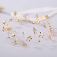 Greek Roman Goddess Leaf Flower Branch Hairband Crown Headpiece Bridal Wedding Prom Headband Gold Hair Accessories Jewelry 2024 - buy cheap