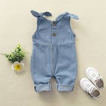 Newborn Infant Baby Boy Baby Girl Clothes Denim Romper Jumpsuit Outfit Set Summer Sleeveless Solid Overalls 2024 - buy cheap