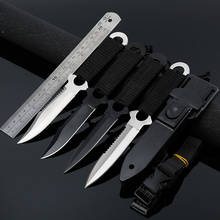 High Quality Stainless Steel Survival Knife Fixed Blade Knife Outdoor Diving Hunting Knife + Plastic Sheath 2024 - buy cheap