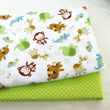 DIY 2pc/lots 50x40cm Monkey&point Pattern Cotton Twill Embroidered Table cloth Fabric Bundle Sewing Quilting Crafts for Handmade 2024 - buy cheap