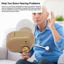 2021 novos aparelhos auditivos mini fones de ouvido dispositivo auditivo para os idosos & adulto ouvido interno invisível ajustável sons amplificador 2024 - compre barato