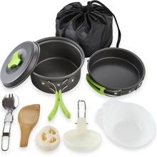 Camping Cookware Set, Tableware Equipment Camping Equipment,Camping Cookware Tableware Set,Outdoor Travelling Hiking Cooking Set 2024 - buy cheap